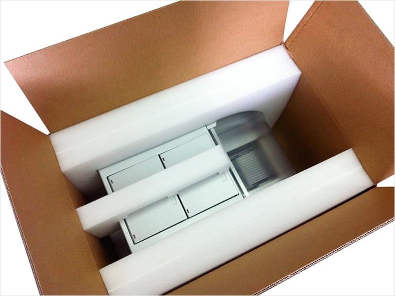 Schaumstoff Verpackung für eine Laborzentrifuge